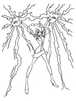 A coloring page of winx club